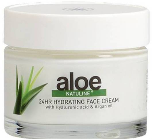 Κρέμα προσώπου με Αλόη 24h Hydrating Face Cream 50ml με Υαλουρονικο οξυ & Έλαιο argan - Miss Beauty shop